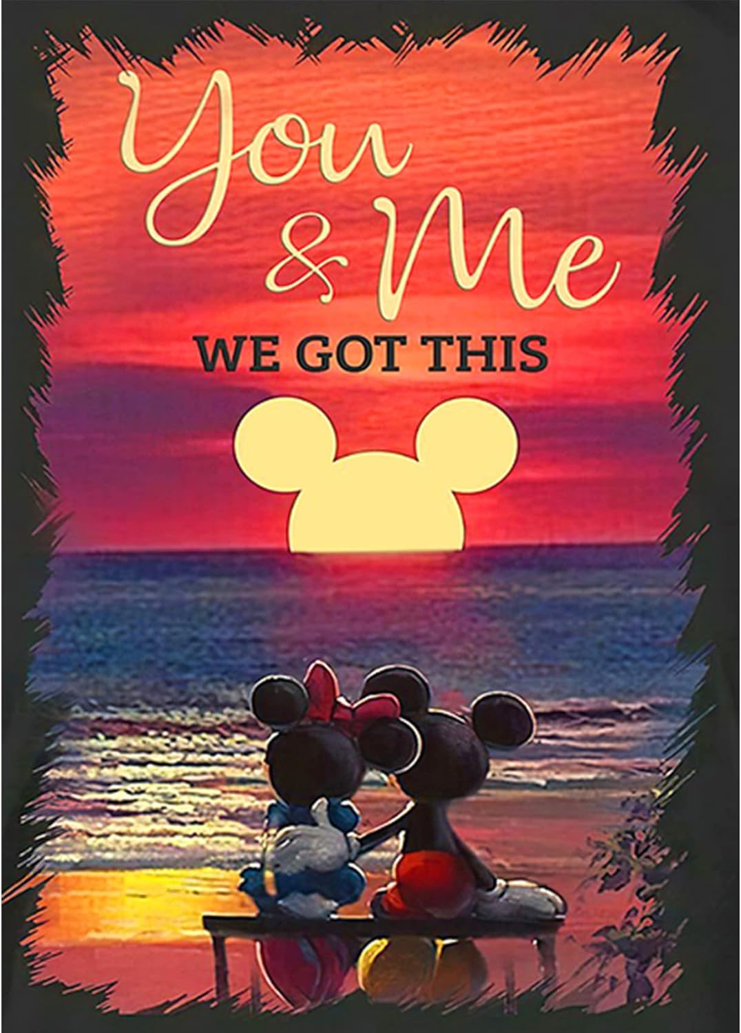 uohqhi Diamond Painting Kit Mickey Mouse 5D Diamond Art for Adults and Kids Full Round Drill Art Gems Mickey Diamond Dotz for Home Wall D茅cor 12X16inch
