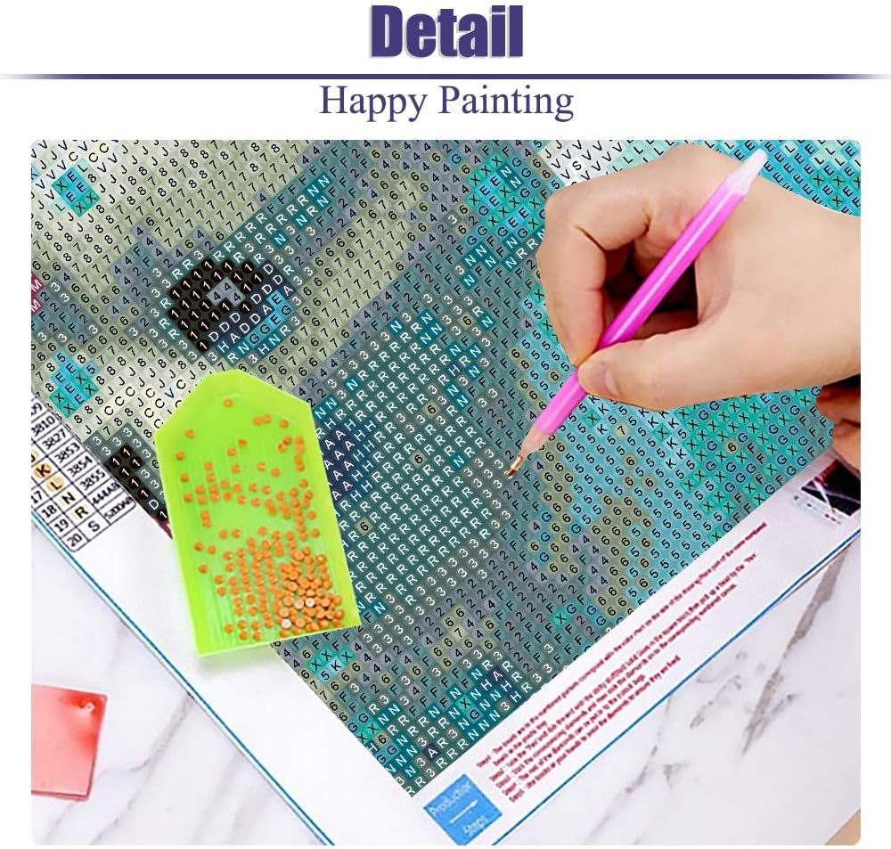CEUHROG 5D Diamond Art Kits for Adults-DIY Dog Diamond Paintings for Adults Beginner, Animal Round Full Drill Gem Home Wall Decor Gifts 14x14 in
