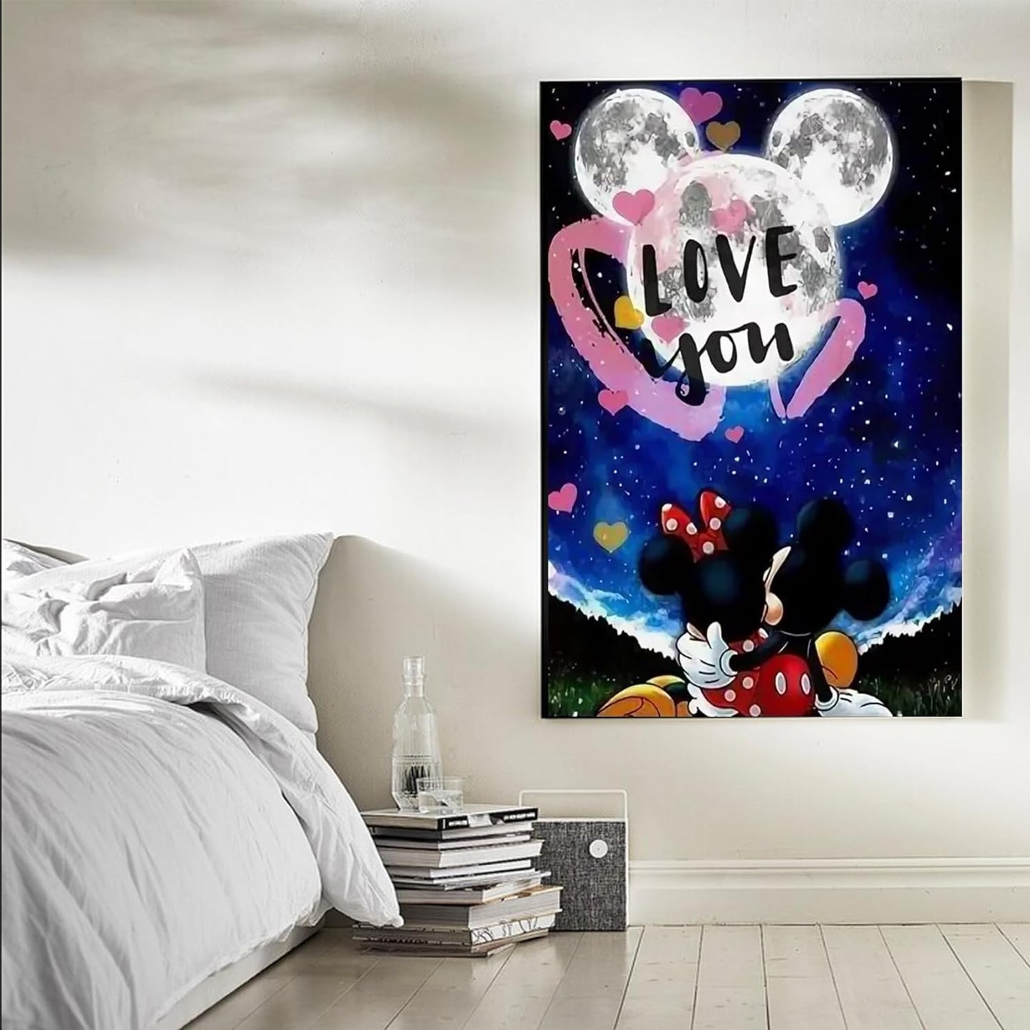 uohqhi Diamond Painting Kit Mickey Mouse 5D Diamond Art for Adults and Kids Full Round Drill Art Gems Mickey Diamond Dotz for Home Wall D茅cor 12X16inch