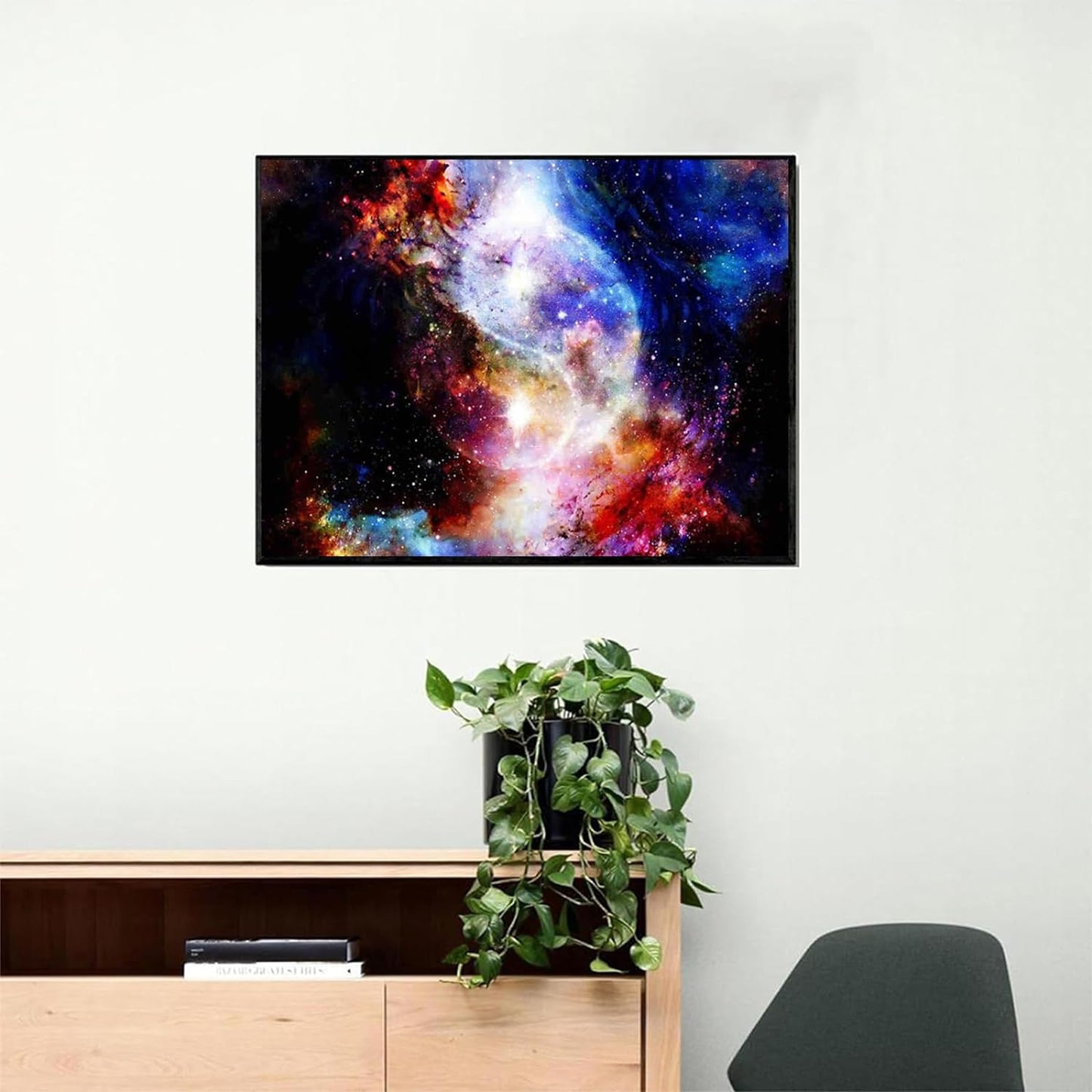 WaRthy Yin Yang in Cosmic Space 5D Diamond Painting Kits, Galaxy Yang Jang Jin Life Painting Arts Craft Canvas Full Drill Cross Stitch, 12x16 Inch