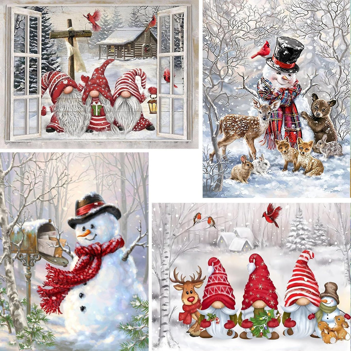 Christmas Diamond Painting Kit for Adults,DIY Diamond Painting Art -Red Truck and Red House Diamond Painting Kit,Diamond Painting Art Kits,Christmas Gifts and Home Decor (11.8x15.7in)