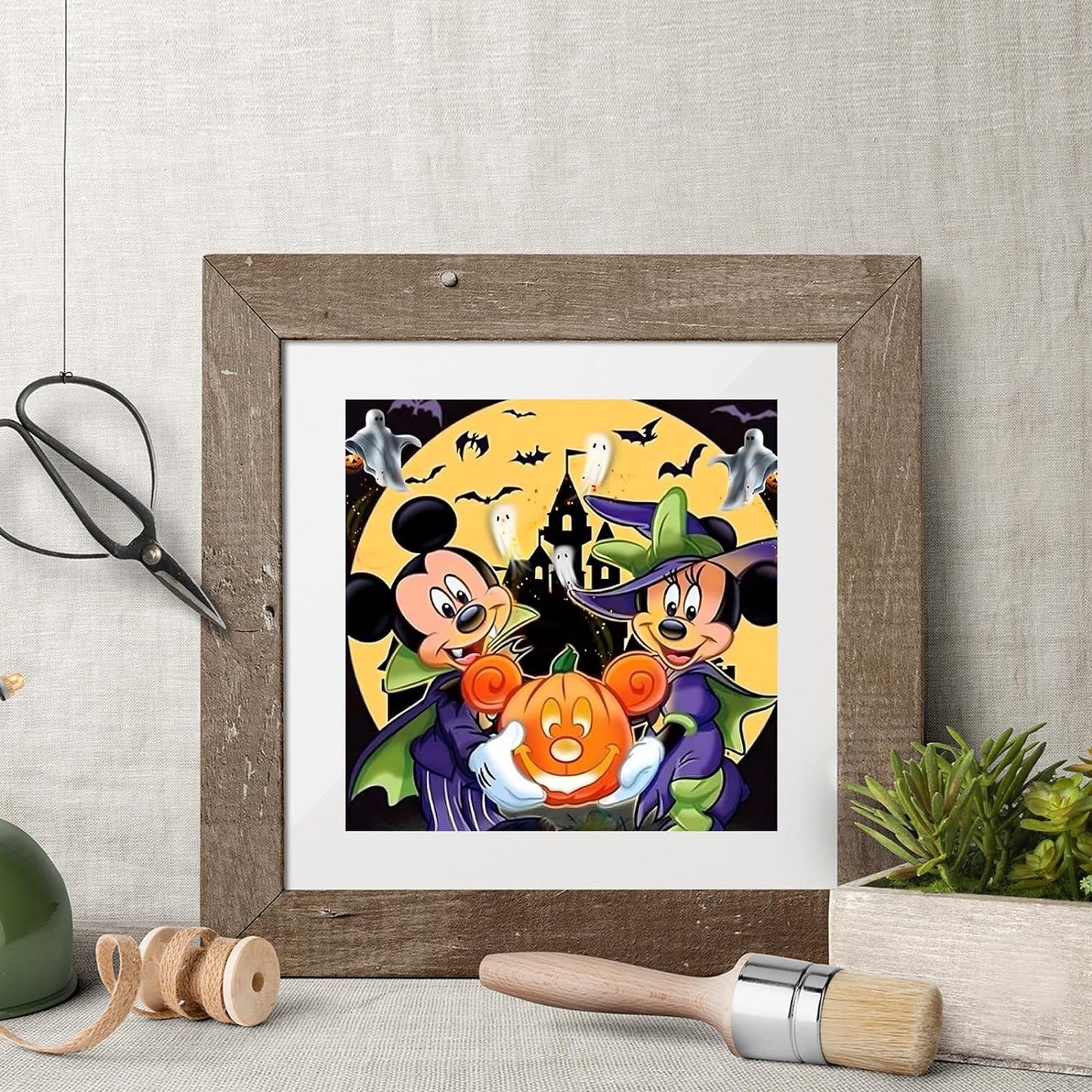 RICUVED Diamond Painting Kits for Adults, Halloween Diamond Art Kits Pumpkin Diamond Painting, Full Drill Diamond Art Painting Diamond Gem Dots Art and Crafts for Home Wall Decor Gifts 12x12Inch