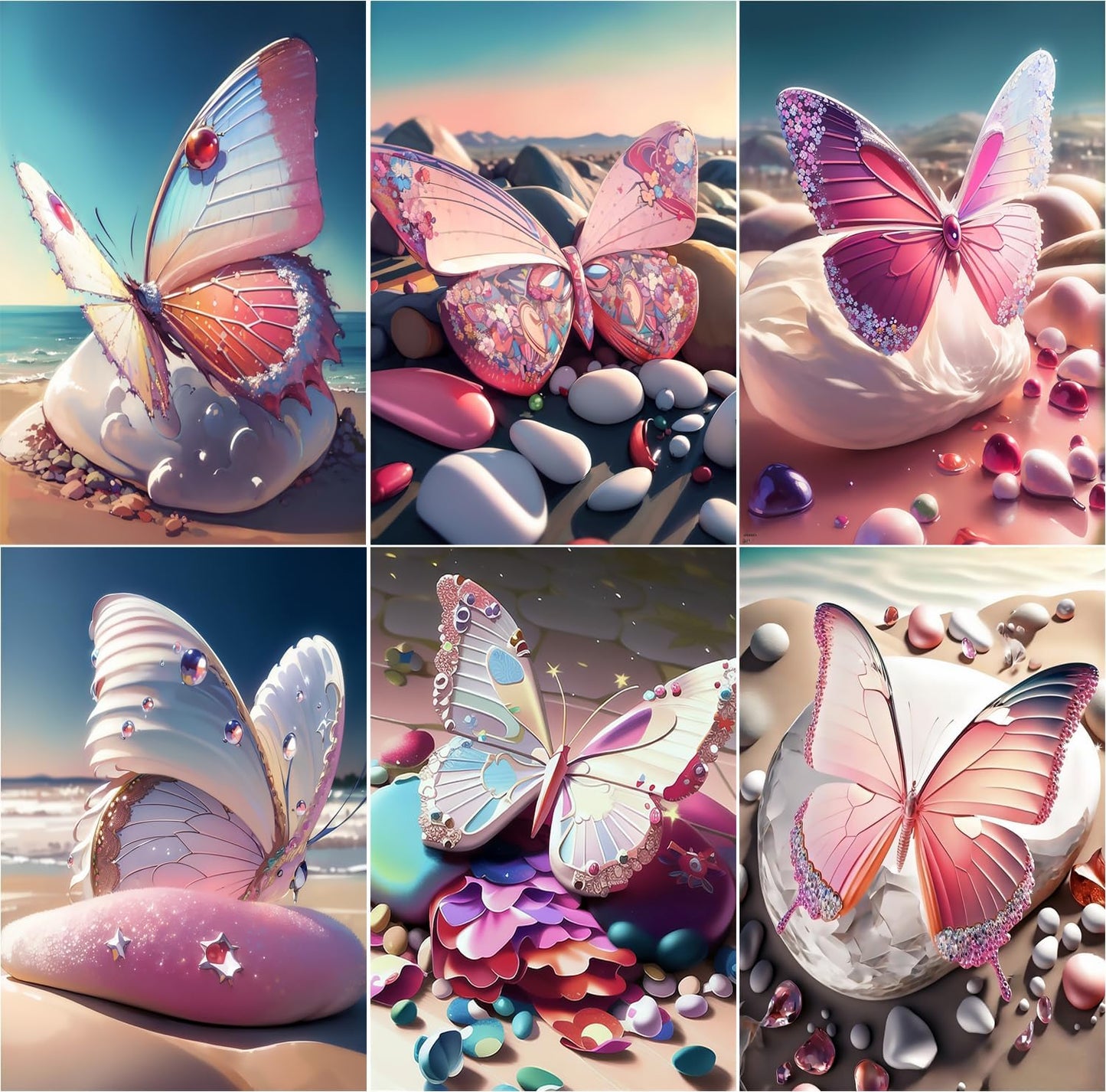 Leatrice 6 Pack Diamond Painting Kits锛孌iamond Painting Adults Full Drill Crafts for Adults Kids Beginners锛孉bstract Diamond Painting Packs Gem Art Home Wall Decor 11.8x15.7inch