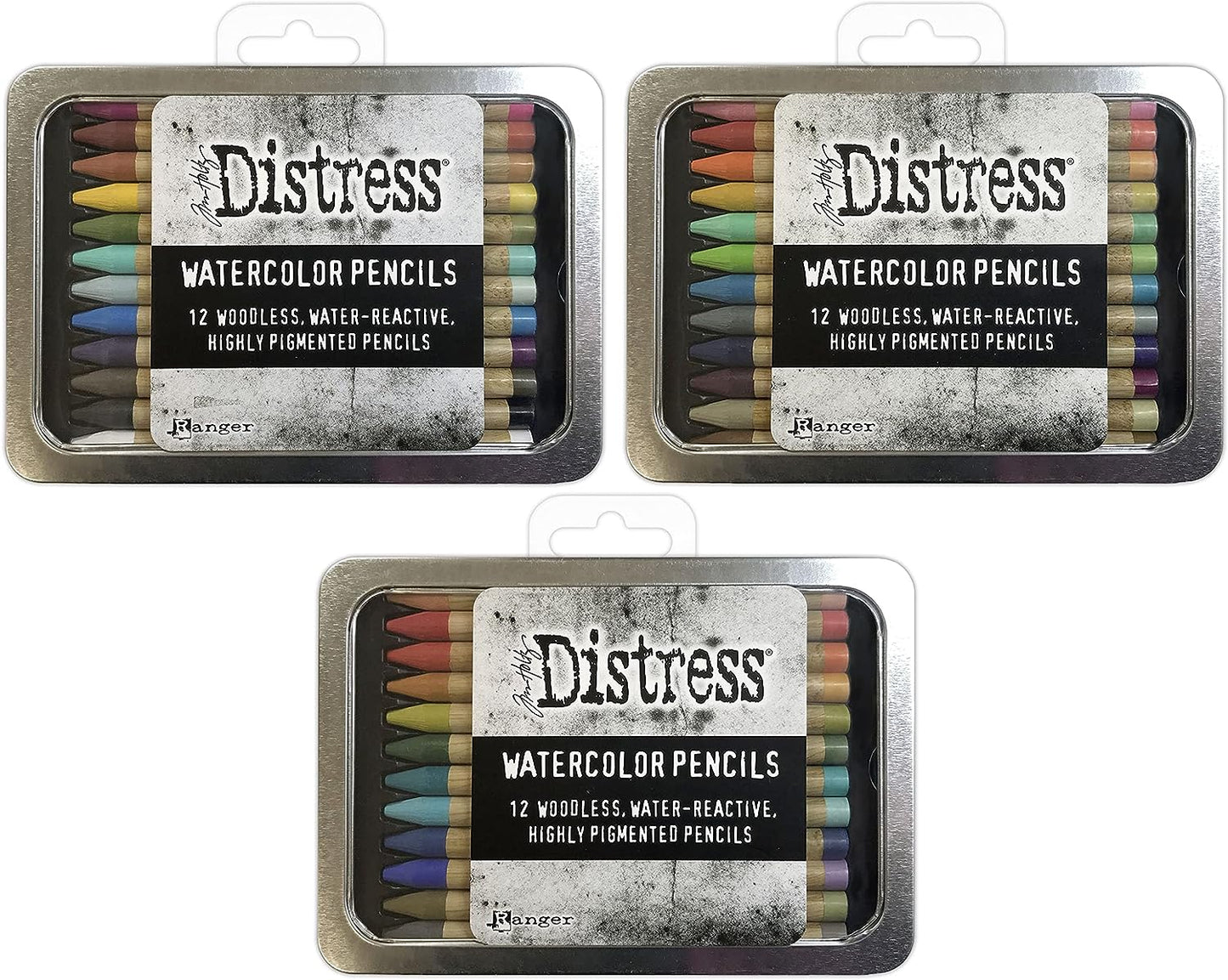 Tim Holtz Distress Watercolor Pencils Set 1, 2 and 3-36 Woodless Watercolor Pencils