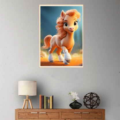5D DIY Diamond Painting, Pony 锛孒orse Painting Diamond Painting Kit for Adults, Rhinestone Embroidery, Diamond Art, Home Wall Decor Gift,Handmade Art Painting 12x16 Inch