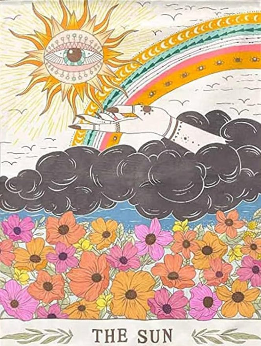 Diamond Painting Kit for Adults,5D Diamond Art Round Full Diamond Painting Kits-Tarot Brand Sun,Diamond Painting Art,Diamond Painting Art for Gifts and Home Decor (11.8x15.7 inches)