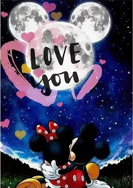uohqhi Diamond Painting Kit Mickey Mouse 5D Diamond Art for Adults and Kids Full Round Drill Art Gems Mickey Diamond Dotz for Home Wall D茅cor 12X16inch