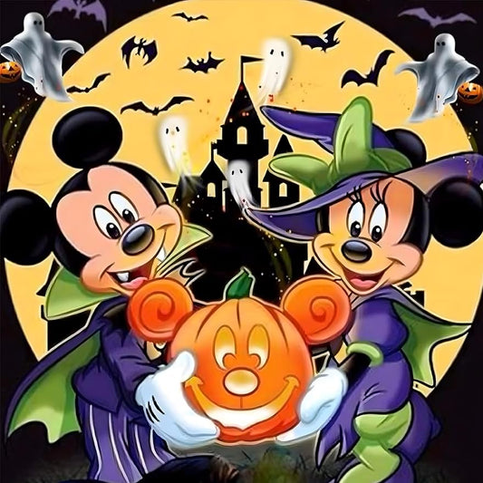 RICUVED Diamond Painting Kits for Adults, Halloween Diamond Art Kits Pumpkin Diamond Painting, Full Drill Diamond Art Painting Diamond Gem Dots Art and Crafts for Home Wall Decor Gifts 12x12Inch