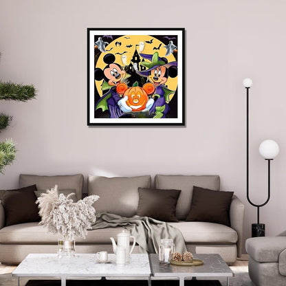 RICUVED Diamond Painting Kits for Adults, Halloween Diamond Art Kits Pumpkin Diamond Painting, Full Drill Diamond Art Painting Diamond Gem Dots Art and Crafts for Home Wall Decor Gifts 12x12Inch