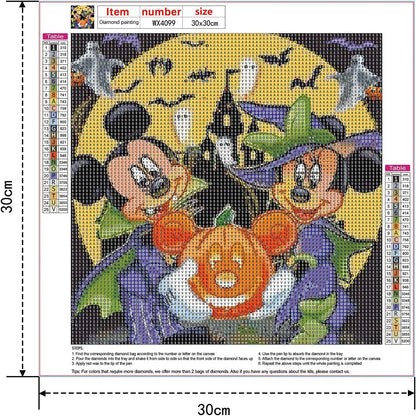 RICUVED Diamond Painting Kits for Adults, Halloween Diamond Art Kits Pumpkin Diamond Painting, Full Drill Diamond Art Painting Diamond Gem Dots Art and Crafts for Home Wall Decor Gifts 12x12Inch